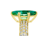 Yellow gold Marquise Cut Cut Diamond Milgrain Marquise Band with Prong Setting_5