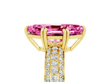 Yellow gold Marquise Cut Cut Diamond Milgrain Marquise Band with Prong Setting_5