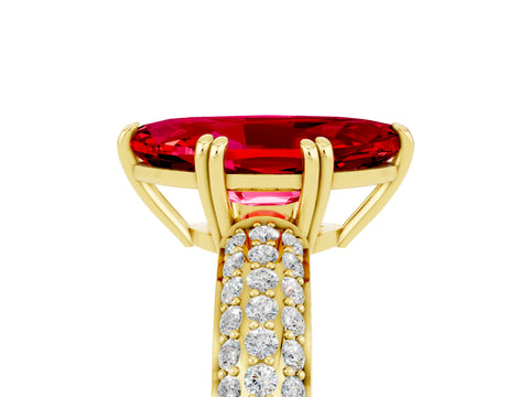 Yellow gold Marquise Cut Cut Diamond Milgrain Marquise Band with Prong Setting_5