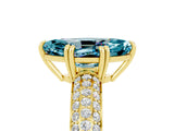 Yellow gold Marquise Cut Cut Diamond Milgrain Marquise Band with Prong Setting_5