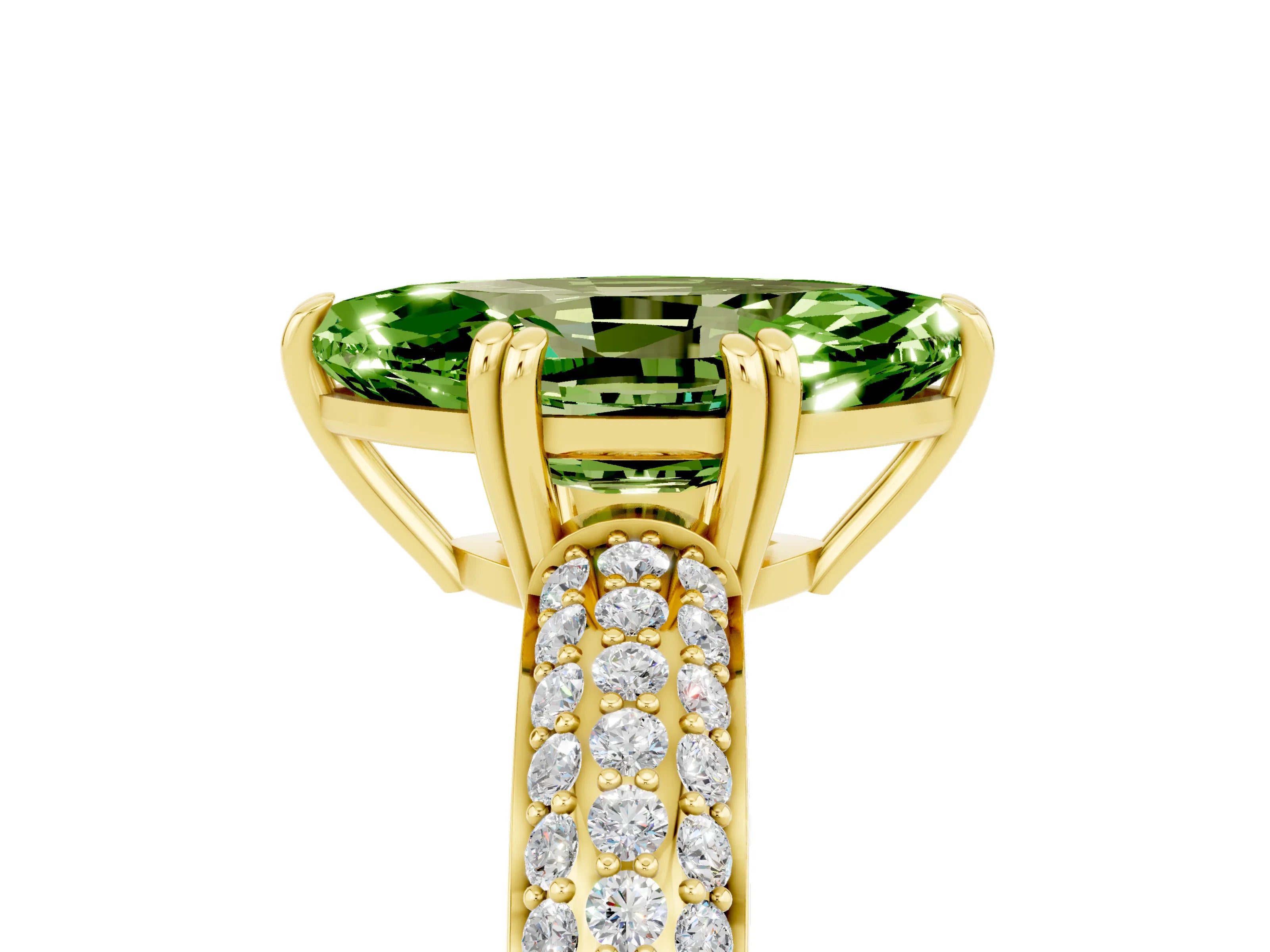 Yellow gold Marquise Cut Cut Diamond Milgrain Marquise Band with Prong Setting_5
