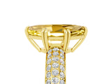 Yellow gold Marquise Cut Cut Diamond Milgrain Marquise Band with Prong Setting_5