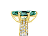 Yellow gold Marquise Cut Cut Diamond Milgrain Marquise Band with Prong Setting_5