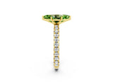 Yellow gold Marquise Cut Cut Diamond Pavé Band with Four-Prong Setting_2