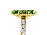 Yellow gold Marquise Cut Cut Diamond Pavé Band with Four-Prong Setting_5