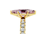 Yellow gold Marquise Cut Cut Diamond Pavé Band with Four-Prong Setting_5