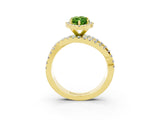 Yellow gold Marquise Cut Cut Halo Split Shank Prong Setting Ring_15