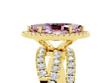Yellow gold Marquise Cut Cut Halo Split Shank Prong Setting Ring_17