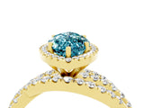 Yellow gold Marquise Cut Cut Halo Split Shank Prong Setting Ring_26