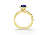 Yellow gold Marquise Cut Cut Halo Split Shank Prong Setting Ring_26