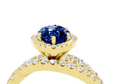 Yellow gold Marquise Cut Cut Halo Split Shank Prong Setting Ring_27