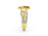 Yellow gold Marquise Cut Cut Halo Split Shank Prong Setting Ring_35