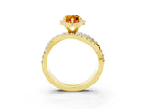 Yellow gold Marquise Cut Cut Halo Split Shank Prong Setting Ring_36