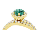 Yellow gold Marquise Cut Cut Halo Split Shank Prong Setting Ring_37