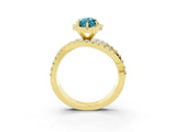 Yellow gold Marquise Cut Cut Halo Split Shank Prong Setting Ring_37