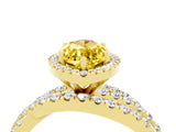Yellow gold Marquise Cut Cut Halo Split Shank Prong Setting Ring_38