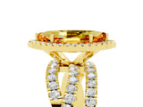 Yellow gold Marquise Cut Cut Halo Split Shank Prong Setting Ring_38