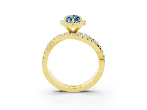 Yellow gold Marquise Cut Cut Halo Split Shank Prong Setting Ring_38