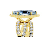 Yellow gold Marquise Cut Cut Halo Split Shank Prong Setting Ring_40