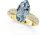 Yellow gold Marquise Cut Cut Pave Diamond Engagement Ring with Channel Set Band and Four-Prong Setting_1