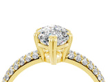 Yellow gold Marquise Cut Cut Pave Diamond Engagement Ring with Channel Set Band and Four-Prong Setting_4