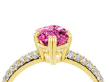 Yellow gold Marquise Cut Cut Pave Diamond Engagement Ring with Channel Set Band and Four-Prong Setting_4
