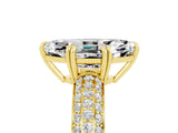 Yellow gold Marquise Cut Cut Pave Diamond Engagement Ring with Channel Set Band and Four-Prong Setting_5