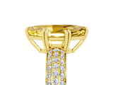 Yellow gold Marquise Cut Cut Pave Diamond Engagement Ring with Channel Set Band and Four-Prong Setting_5