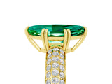 Yellow gold Marquise Cut Cut Pave Diamond Engagement Ring with Channel Set Band and Four-Prong Setting_5