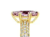 Yellow gold Marquise Cut Cut Pave Diamond Engagement Ring with Channel Set Band and Four-Prong Setting_5