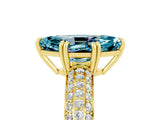 Yellow gold Marquise Cut Cut Pave Diamond Engagement Ring with Channel Set Band and Four-Prong Setting_5