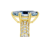 Yellow gold Marquise Cut Cut Pave Diamond Engagement Ring with Channel Set Band and Four-Prong Setting_5