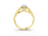 Yellow gold Marquise Cut Cut Pave Split Shank Engagement Ring with Four-Prong Setting_18