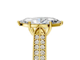 Yellow gold Marquise Cut Cut Pave Split Shank Engagement Ring with Four-Prong Setting_20