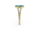 Yellow gold Marquise Cut Cut Split Shank Pave Diamond Engagement Ring with Four-Prong Setting_2