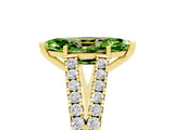 Yellow gold Marquise Cut Cut Split Shank Pave Diamond Engagement Ring with Four-Prong Setting_5