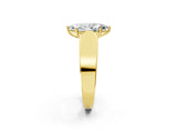 Yellow gold Marquise Cut Diamond Channel Set Solitaire Ring with Four-Prong Setting_14