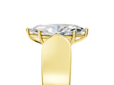 Yellow gold Marquise Cut Diamond Channel Set Solitaire Ring with Four-Prong Setting_17