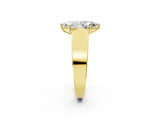 Yellow gold Marquise Cut Diamond Channel Set Solitaire Ring with Four-Prong Setting_38