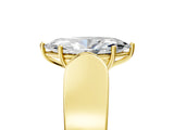 Yellow gold Marquise Cut Diamond Channel Set Solitaire Ring with Four-Prong Setting_41