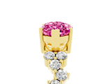 Yellow gold Marquise Cut Diamond Cluster Pavé Band with Four-Prong Setting_5