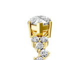 Yellow gold Marquise Cut Diamond Cluster Pavé Band with Four-Prong Setting_8
