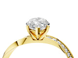 Yellow gold Marquise Cut Diamond Engagement Ring with Side Stone Accents and Four-Prong Setting_29
