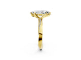 Yellow gold Marquise Cut Diamond Engagement Ring with Side Stone Accents and Four-Prong Setting_34