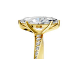 Yellow gold Marquise Cut Diamond Engagement Ring with Side Stone Accents and Four-Prong Setting_37