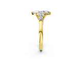 Yellow gold Marquise Cut Diamond Five-Stone Prong Set White Gold Ring_54