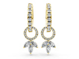 Yellow gold Marquise Cut Diamond Link Drop Earrings_24