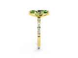 Yellow gold Marquise Cut Diamond Pavé Band with Six-Prong Setting_2