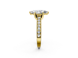 Yellow gold Marquise Cut Diamond Pave Band with Four-Prong Setting_39