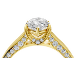Yellow gold Marquise Cut Diamond Pave Band with Four-Prong Setting_41